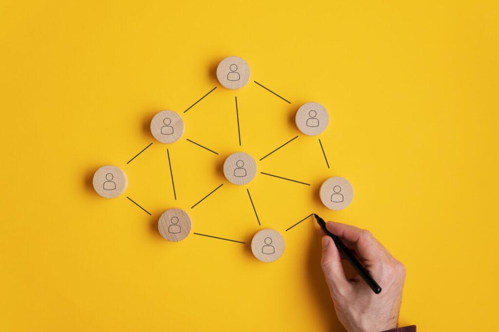 Conceptual image of network marketing